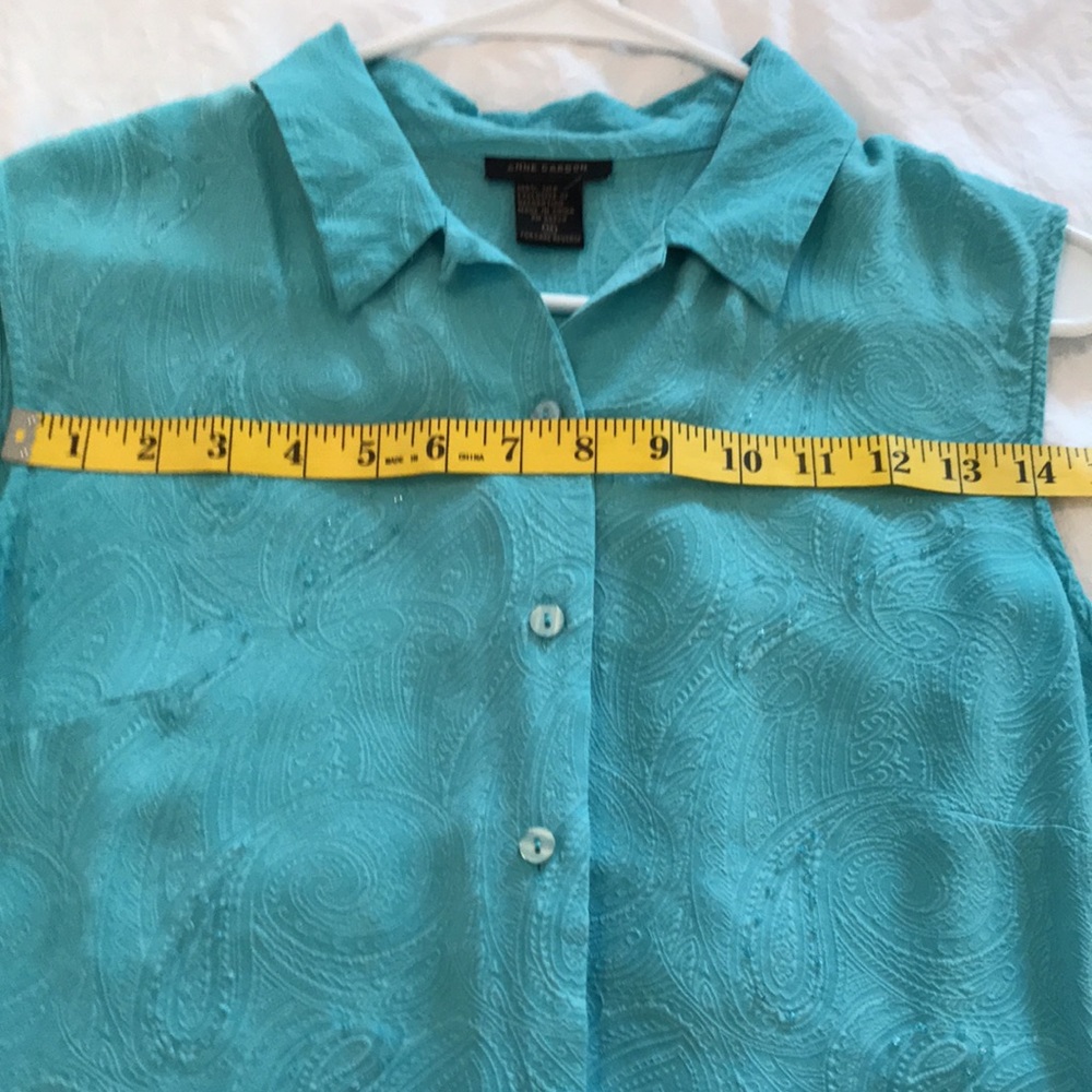 Silk short sleeve beaded blouse - Picture 5 of 6
